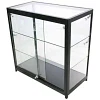 Vitrine glasskab - Showcase Counter Duo glasmontre med LED lys og lås - sort