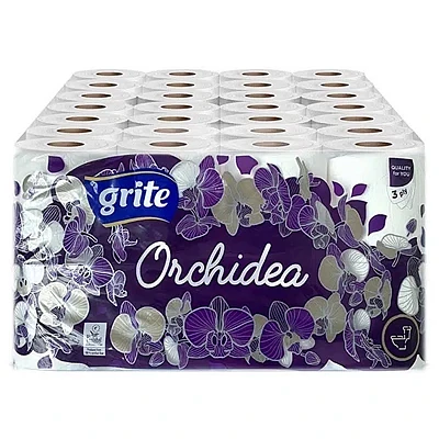 Toiletpapir, 56 ruller, Grite Orchidea, 3-lags