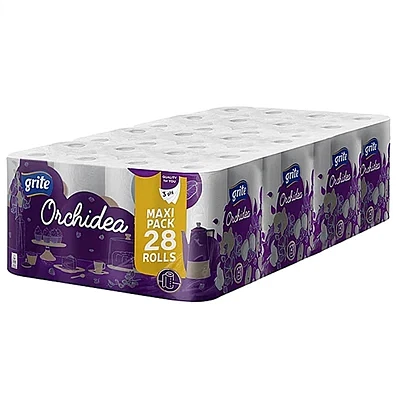 Køkkenrulle, 28 stk., Grite Orchidea, 3-lags