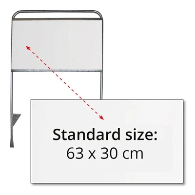 Logoplade 63 x 30 cm uden tryk til Estate Sign Standard