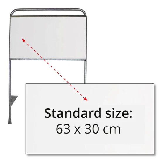 Logoplade 63 x 30 cm uden tryk til Estate Sign Standard