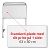 Estate Sign Standard, mæglerskilt, med plade og print på 1 side
