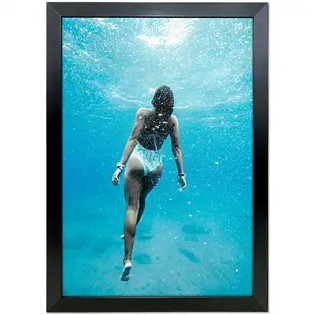 Alu snap frame, sort, flad 20 mm profil, 50 x 70 cm