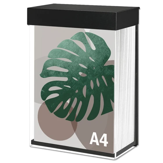 Shieldbox Brochure Holder A4, sort