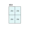 Infobox med lås, 4 x A4, alu/sølv