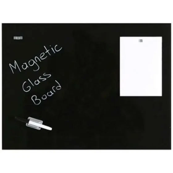 Glass Board Magnetic, sort, 40 x 60 cm