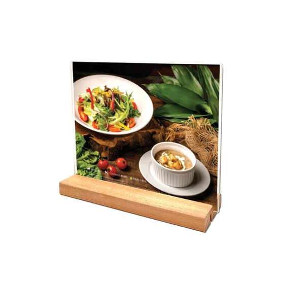 WOOD Block Menu holder 70 mm vertical/angled