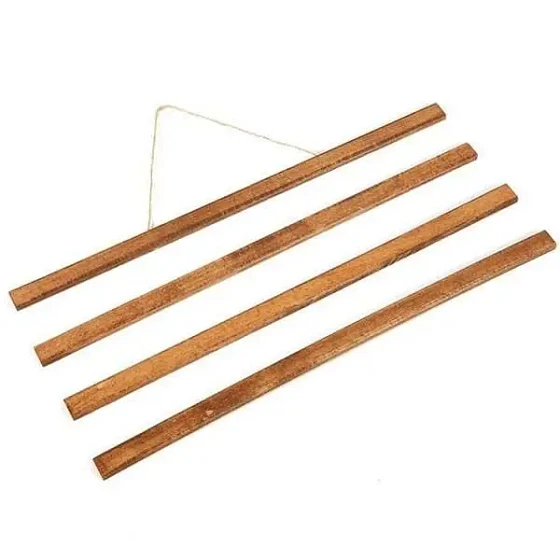 Wood Poster Hanger i mørk bøg. plakatliste i træ, magnetisk - 40cm sæt