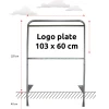 Estate Sign XL, mæglerskilt, med plade og print på 1 side