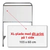 Estate Sign XL, mæglerskilt, med plade og print på 1 side