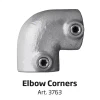 Banner Tube Corner Frame, væghængt ramme af alurør 0,3 mm / Ø 48 mm - 100 x 50 cm 