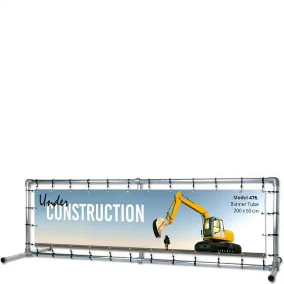 Banner Tube Fritstående Ramme, 200 x 50 cm 