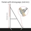 Banner Tube High Stand, fritstående ramme af alurør 0,3 mm / Ø 48 mm - 150 x 100 cm 