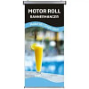 Motor roll Roll-up enkeltsidet kassette, sølv