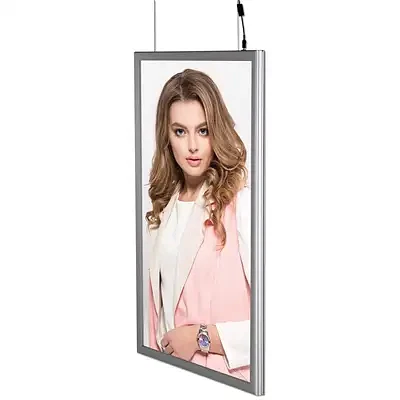 LED Lysramme, vertikal, dobbeltsidet, 50 x 70 cm