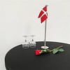 Event table rundt Ø 80cm - højde 110cm, hvid plade med stål stel med Elastisk Sort dug