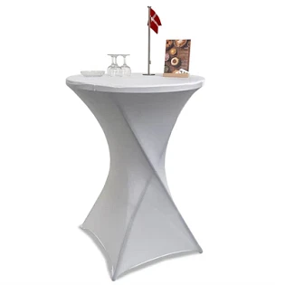 Elastisk, hvid dug til Folding Table Eventbord, Ø 80 cm