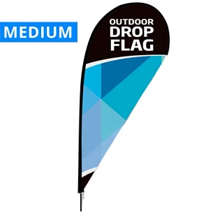 Beachflag, Outdoor Drop Flag, Medium, inkl. flag