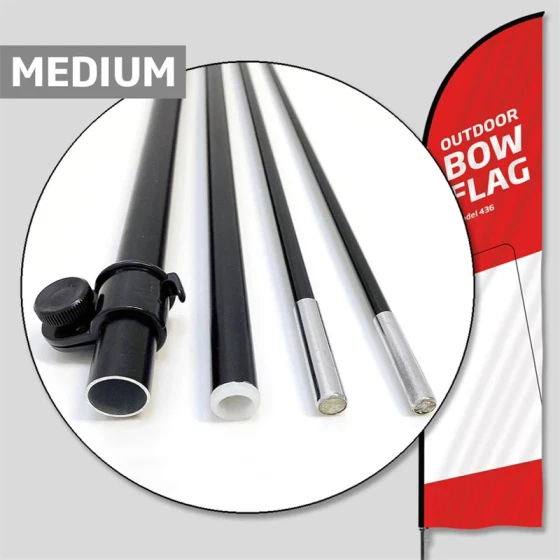 Stang til beachflag, Outdoor Bow Flag, Medium