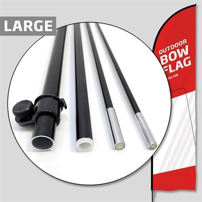 Beachflag stang til Outdoor Bow Flag, Large