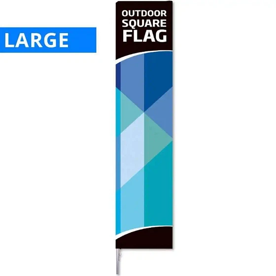 Beachflag, Outdoor Square Flag, Large, alu flagstang inkl. flag med print