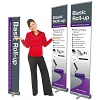 Basic Roll-up, enkeltsidet, alu/sølv, 50 cm, inkl. bannerprint