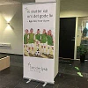 Business Roll-up, enkeltsidet, alu/sølv, 85 cm, inkl. taske og bannerprint