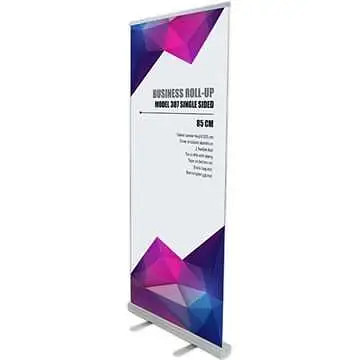 Business Roll-up, enkeltsidet inkl. print og taske, alu, 85 cm bred