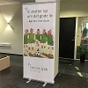 Business Roll-up, enkeltsidet, 85 cm, alu/sølv, inkl. taske med lang lynlås og bannerprint