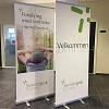 Business Roll-up, enkeltsidet, 85 cm, alu/sølv, inkl. taske med lang lynlås og bannerprint