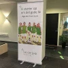 Business Roll-up kassette, enkeltsidet, 100 cm, alu/sølv, inkl. taske