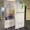 Business Roll-up kassette, enkeltsidet, 100 cm, alu/sølv, inkl. taske