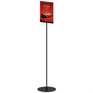 Design Stand, sort, med vertikal akrylholder, A4