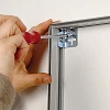 Maxiframe Bay, enkeltsidet bannerramme, 32 mm dyb, 100 x 200 cm