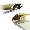Alu Klapramme, blank guld, 25 mm profil, A1