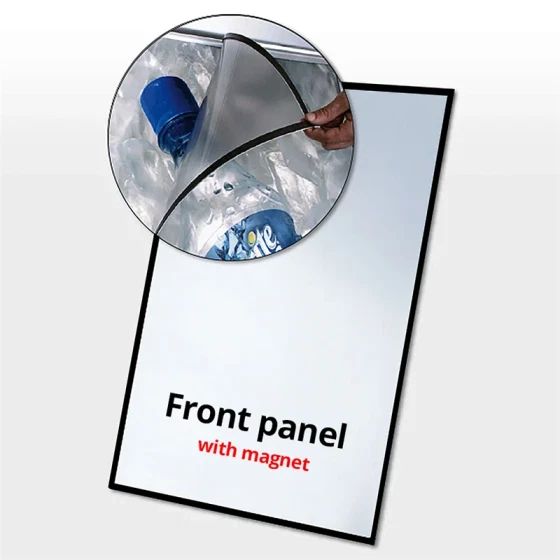 APET frontplade med magnet A1 (sort)