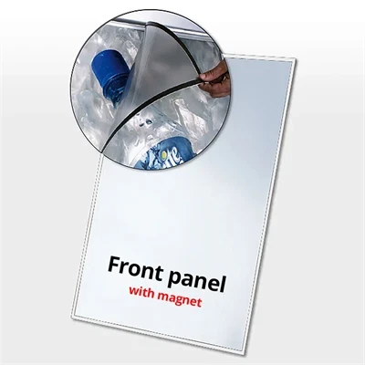 APET frontplade med magnet A1 med hvid trykt kant
