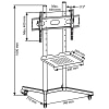 TV-stander Slimline med hylde