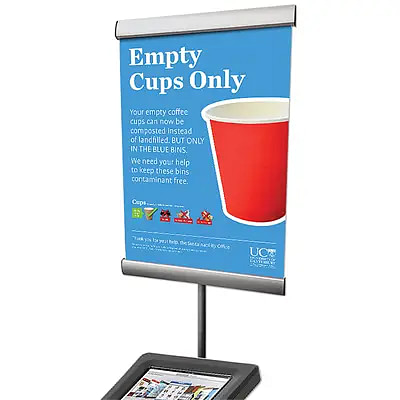 A3 bannerholder til iPad Stander