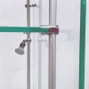 Vitrine Glasskab med Lys & Lås - Showcase Frameless Glasmontre, Sort