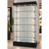 Vitrine Glasskab med Lys & Lås - Showcase Frameless Glasmontre, Sort