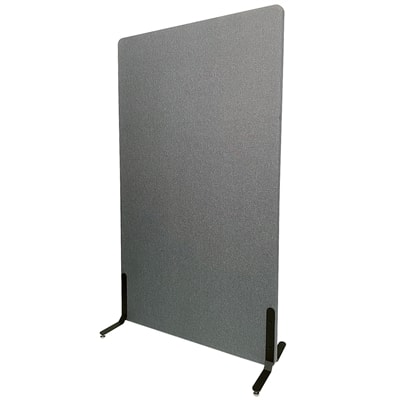 ZONE Hush Wall Akustikvæg Rumdeler Mørkegrå stof 136x80 cm med sorte fødder