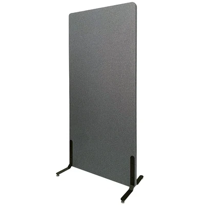 ZONE Hush Wall Akustikvæg Rumdeler Mørkegrå stof 170x80 cm med sorte fødder