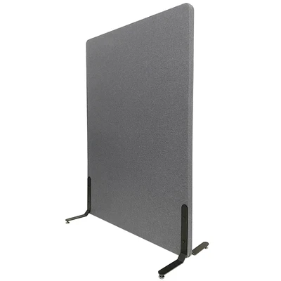 ZONE Hush Wall Akustikvæg Rumdeler Mørkegrå stof 136x100 cm med sorte fødder