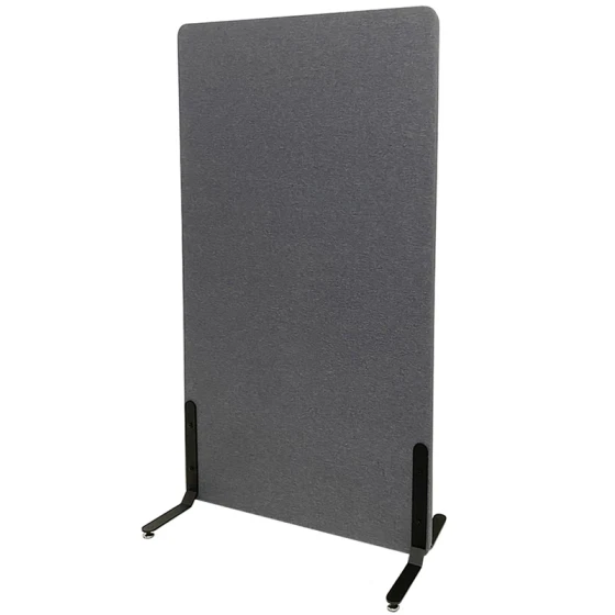 ZONE Hush Wall Akustikvæg Rumdeler Mørkegrå stof 170x100 cm med sorte fødder