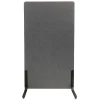 ZONE Hush Wall Akustikvæg Rumdeler Mørkegrå stof 170x100 cm med sorte fødder