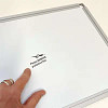 Whiteboard lakeret, 45 x 30 cm, inkl. mikrofiberklud og 6 tusser